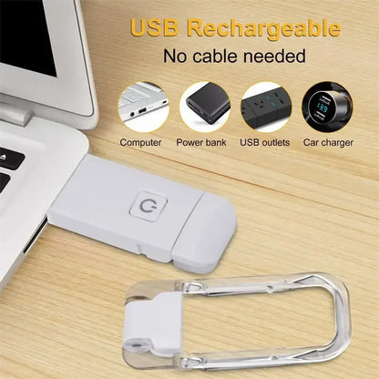 Nueva lámpara de lectura portátil plegable recargable por USB con protección para los ojos, 3 colores de luz, brillo ajustable